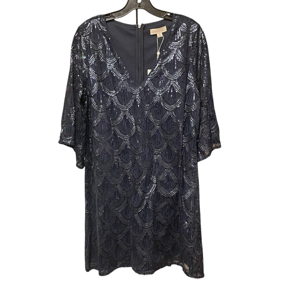 NWT Honey Punch Adrianna Papell Navy Sequin Dress Size: M